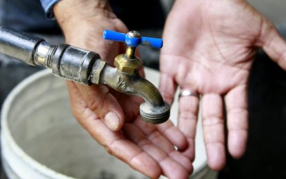 Sistema de suministro de agua potable fuera de servicio por avería